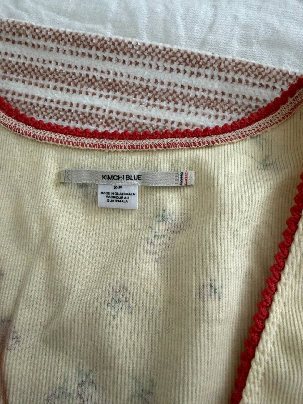 Kimchi Blue Yellow Strawberry Print Ribbed Tank Top - Picture 2 of 3